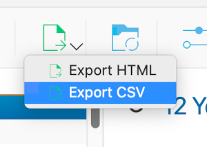 Export CSV Button
